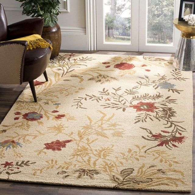 Safavieh Blossom Blm915B Beige / Multi Rugs.