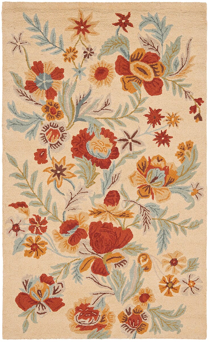 Safavieh Blossom Blm915B Beige / Multi Rugs.
