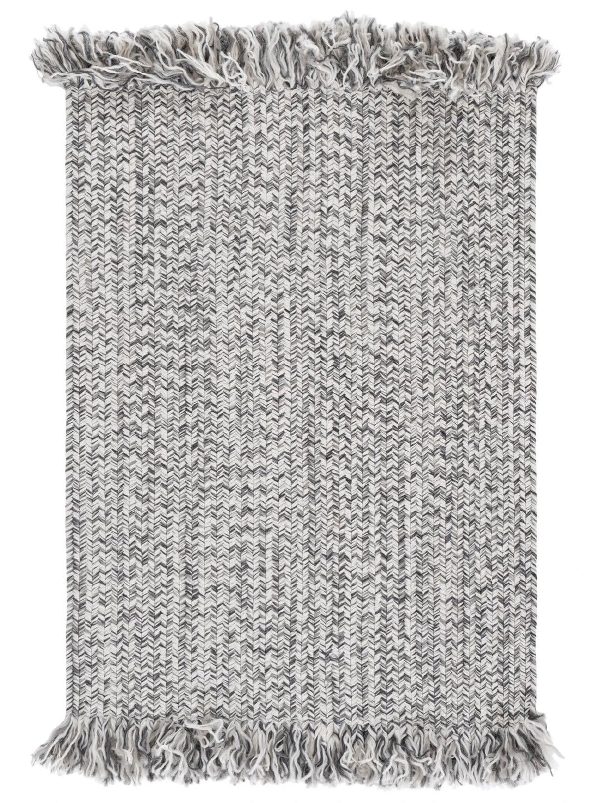 Safavieh Braided 300 2'-0" x 3'-0" Rug in Grey / Ivory