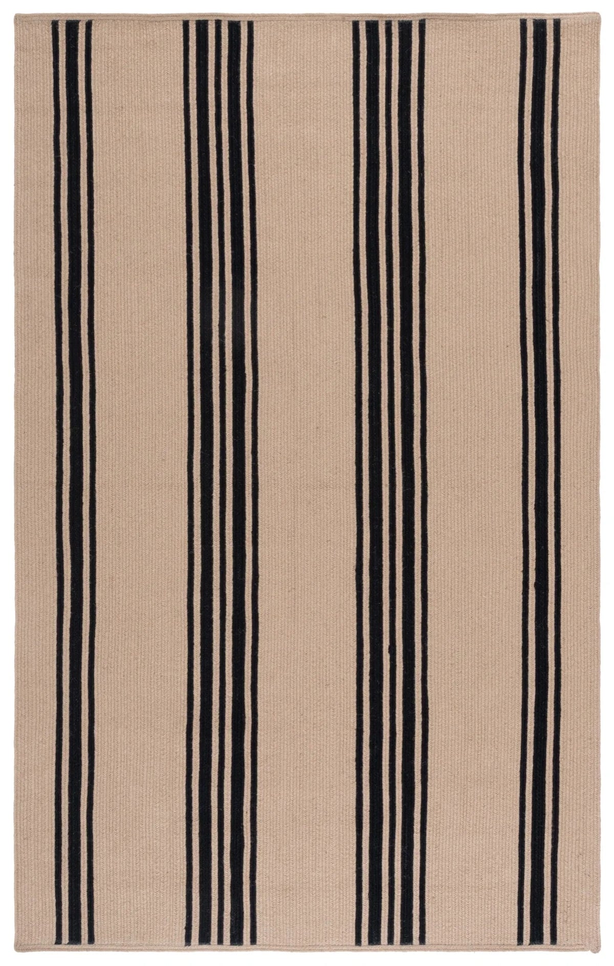 Safavieh Braided 800 4'-0" x 6'-0" Rug in Natural / Black