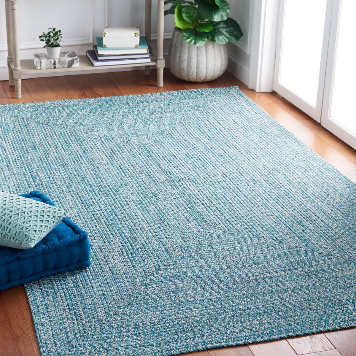 Safavieh Braided Bra201K Teal/Green Rug.