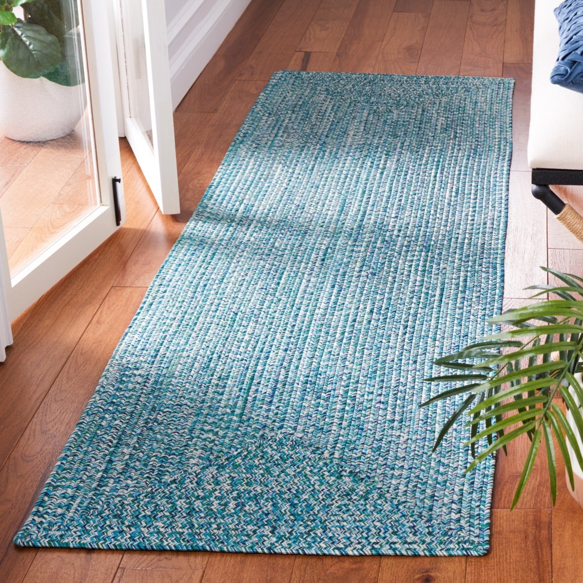 Safavieh Braided Bra201K Teal/Green Rug.