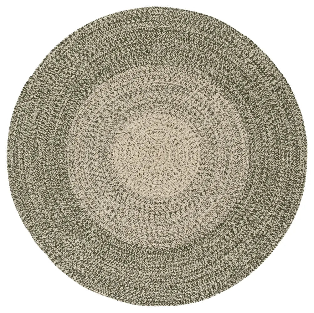 Safavieh Braided 5'-0" x 5'-0" Rug in Beige / Green