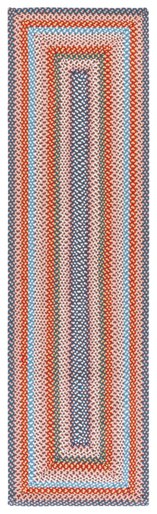Safavieh Braided 2'-3" x 8'-0" Rug in Rust / Multi