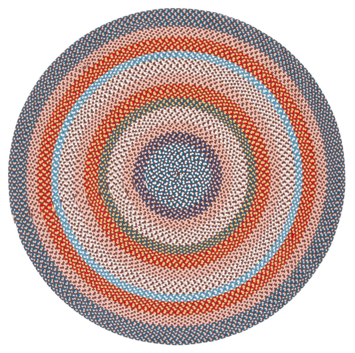 Safavieh Braided 5'-0" x 5'-0" Rug in Rust / Multi
