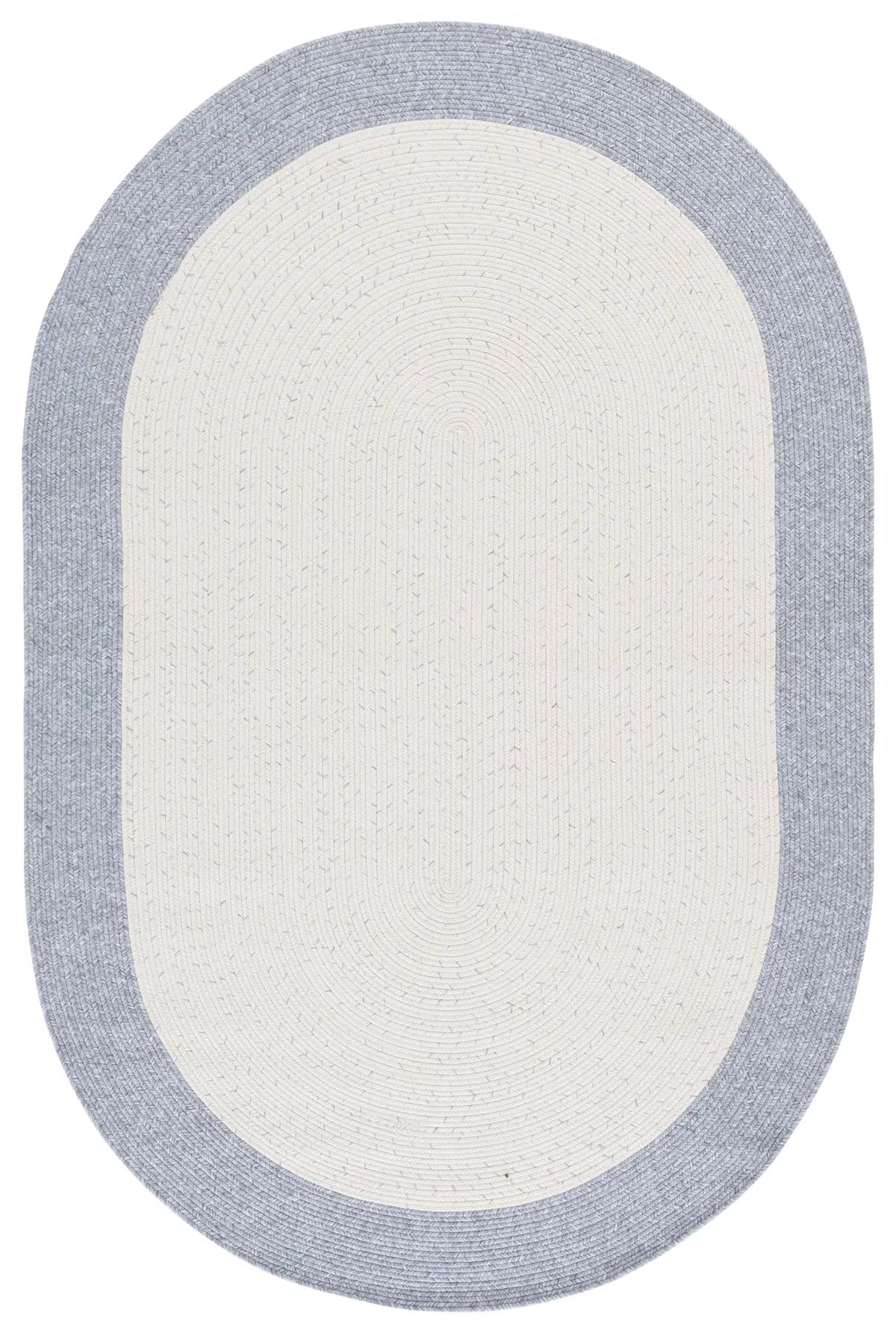 Safavieh Braided 4'-0" x 6'-0" Rug in Ivory / Grey