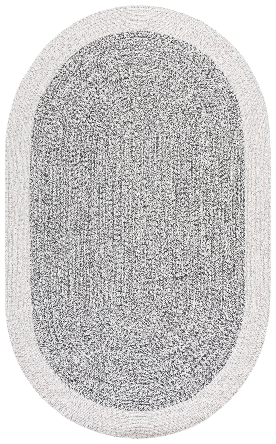 Safavieh Braided 5'-0" x 8'-0" Rug in Ivory / Grey Black