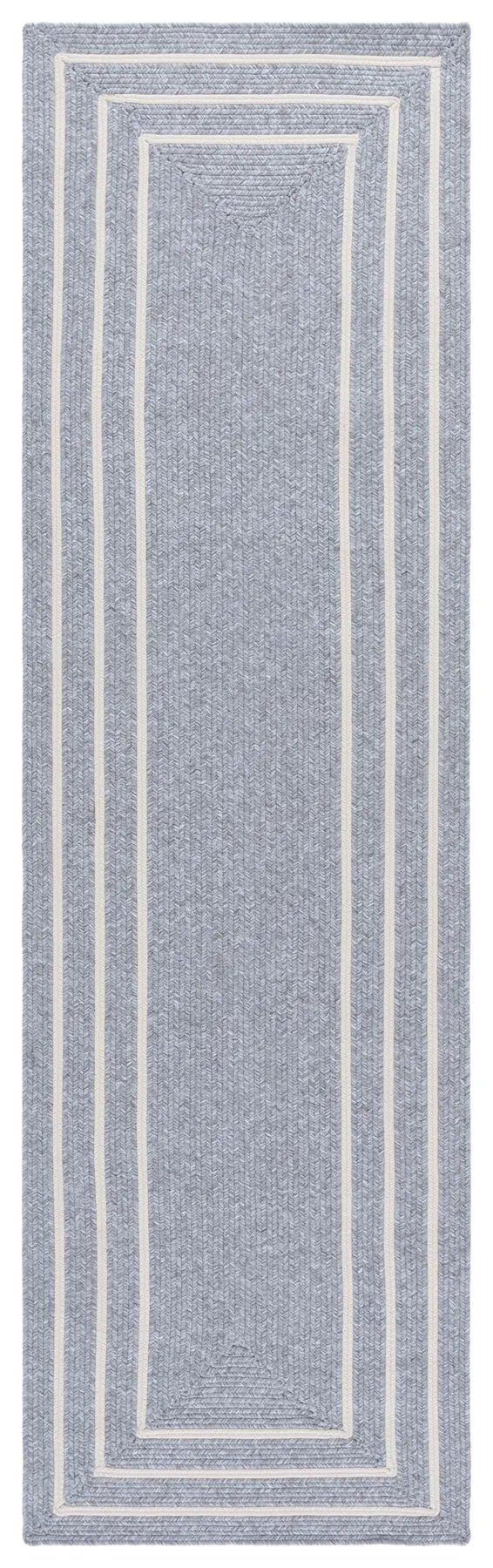 Safavieh Braided 2'-3" x 8'-0" Rug in Light Grey / Ivory