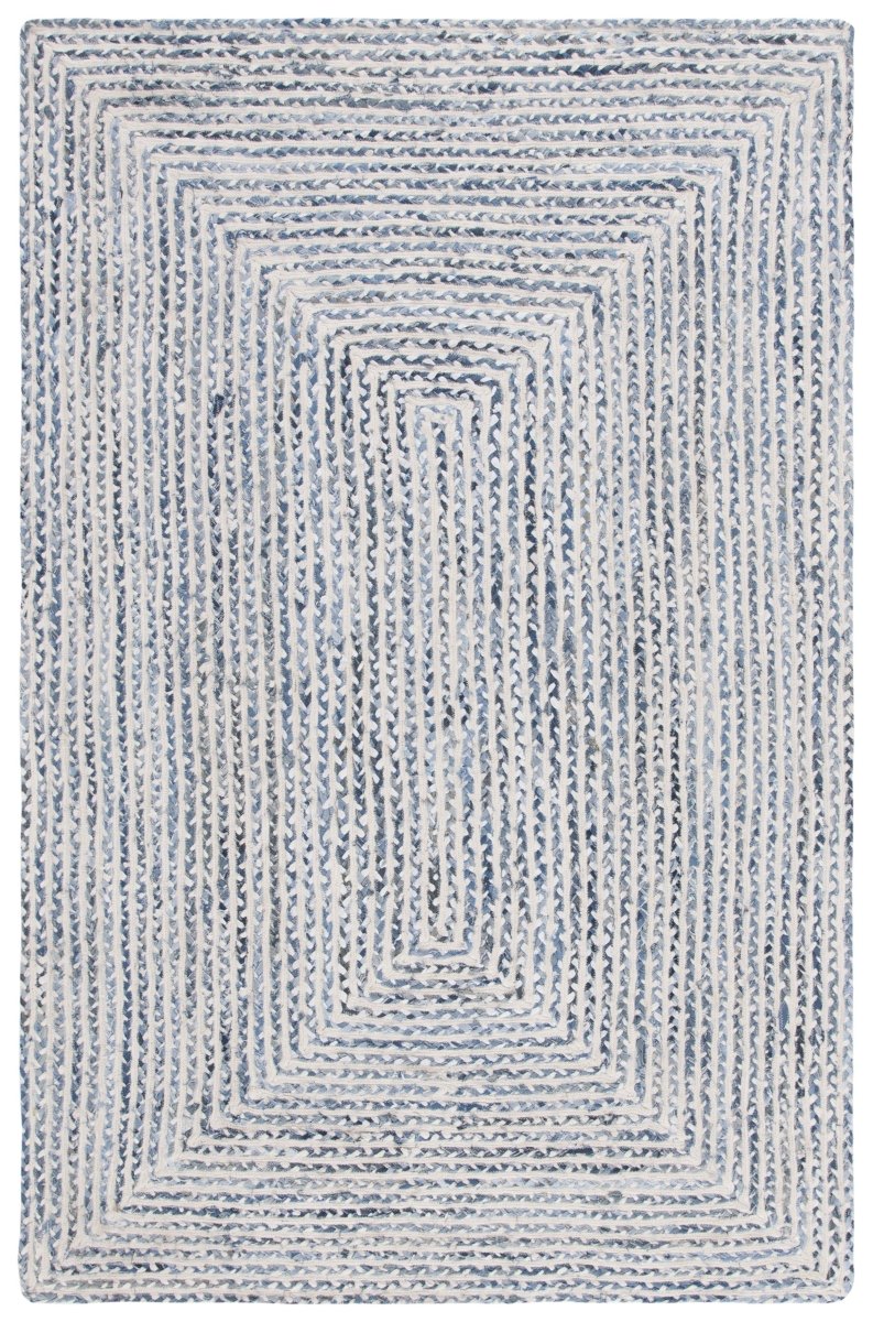 Safavieh Braided Brd260M Blue/Ivory Rug.