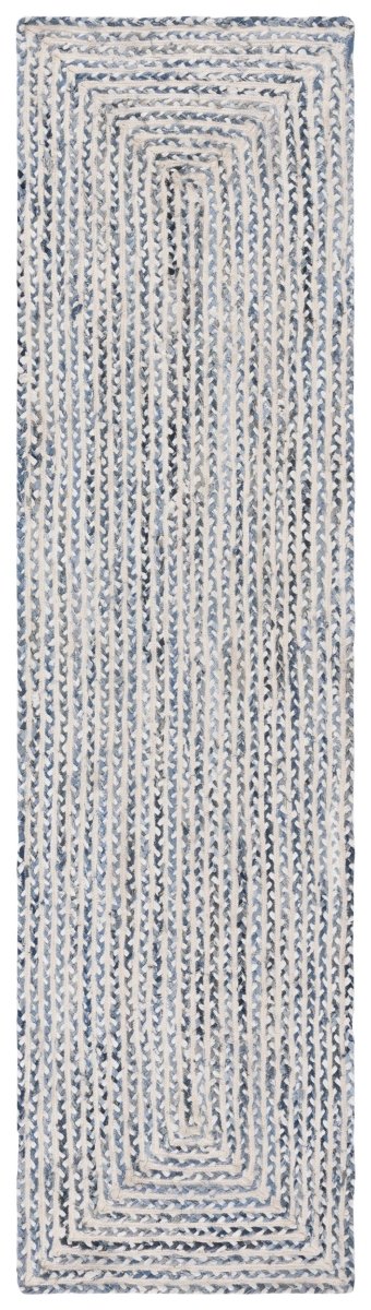 Safavieh Braided Brd260M Blue/Ivory Rug.
