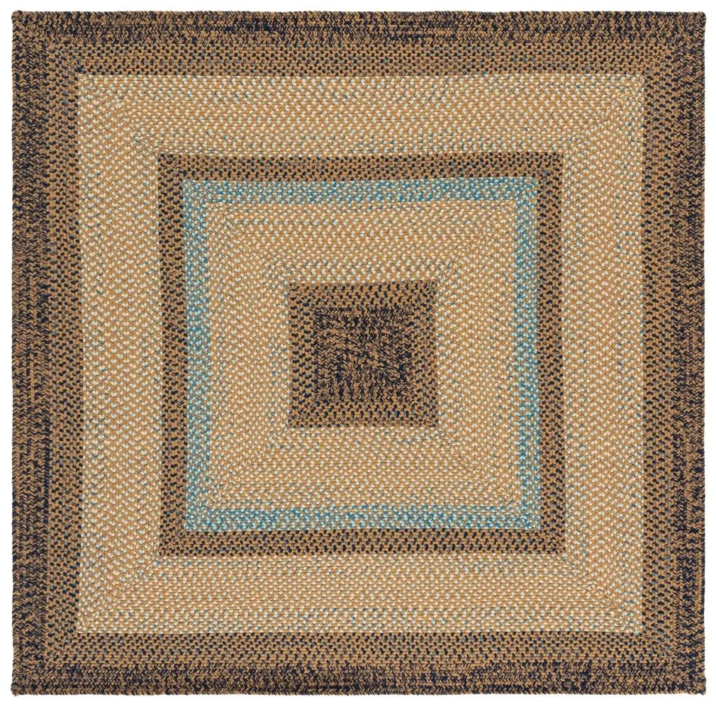Safavieh Braided 6'-0" x 6'-0" Rug in Brown / Navy
