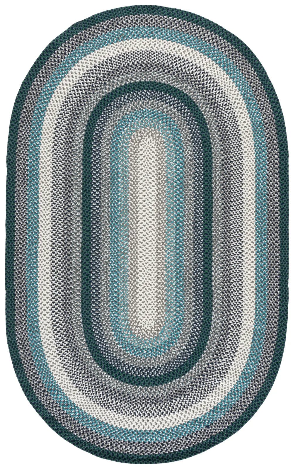 Safavieh Braided 5'-0" x 8'-0" Rug in Teal / Multi