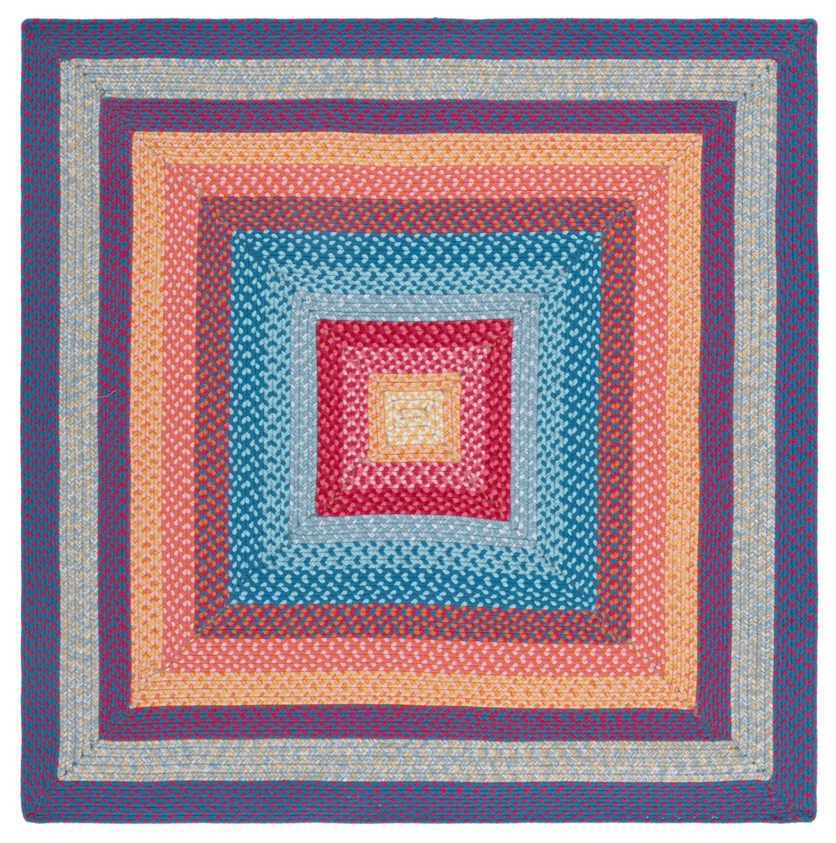 Safavieh Braided 5'-0" x 5'-0" Rug in Red / Orange