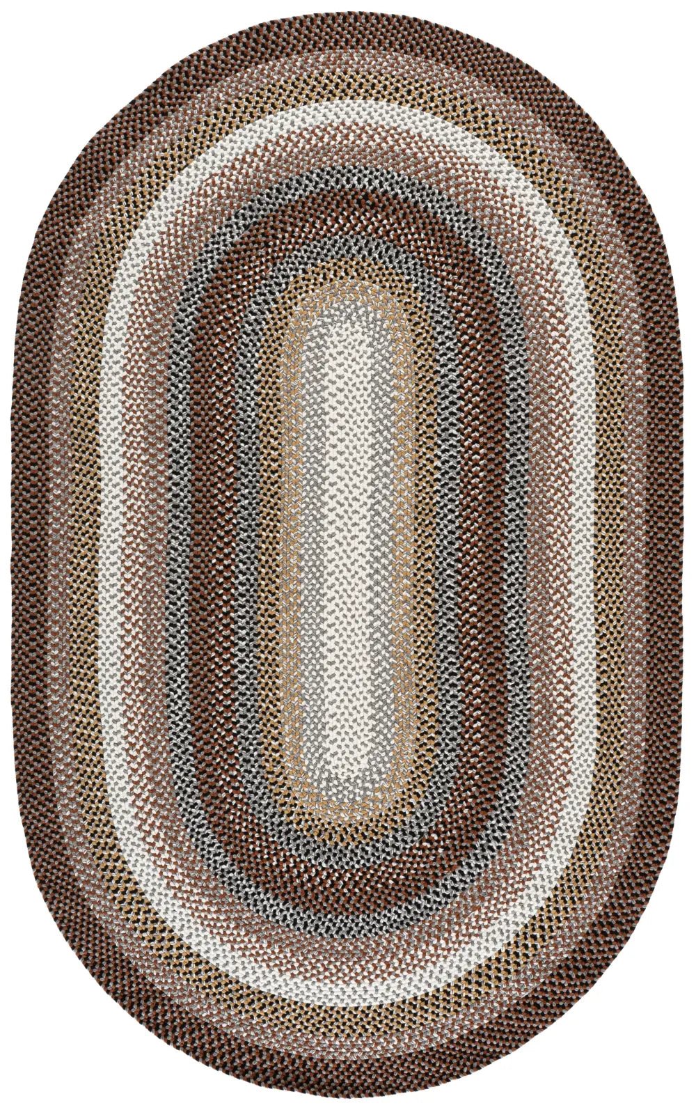 Safavieh Braided 5'-0" x 8'-0" Rug in Brown / Multi
