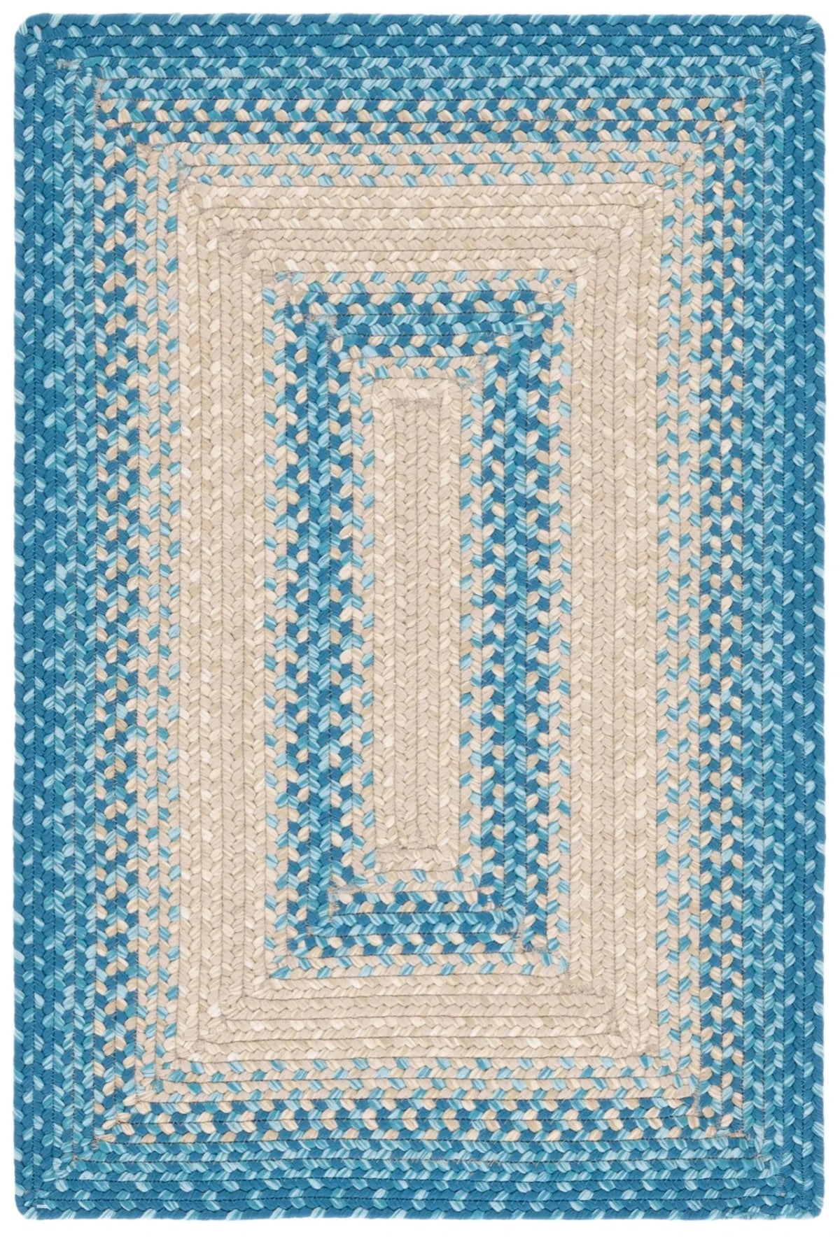 Safavieh Braided 2'-0" x 3'-0" Rug in Blue / Beige