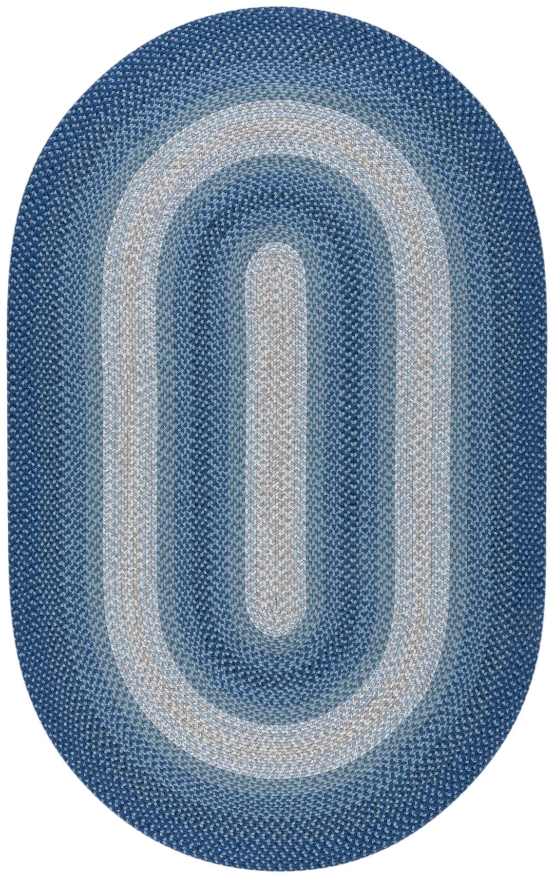 Safavieh Braided 5'-0" x 8'-0" Rug in Navy / Grey