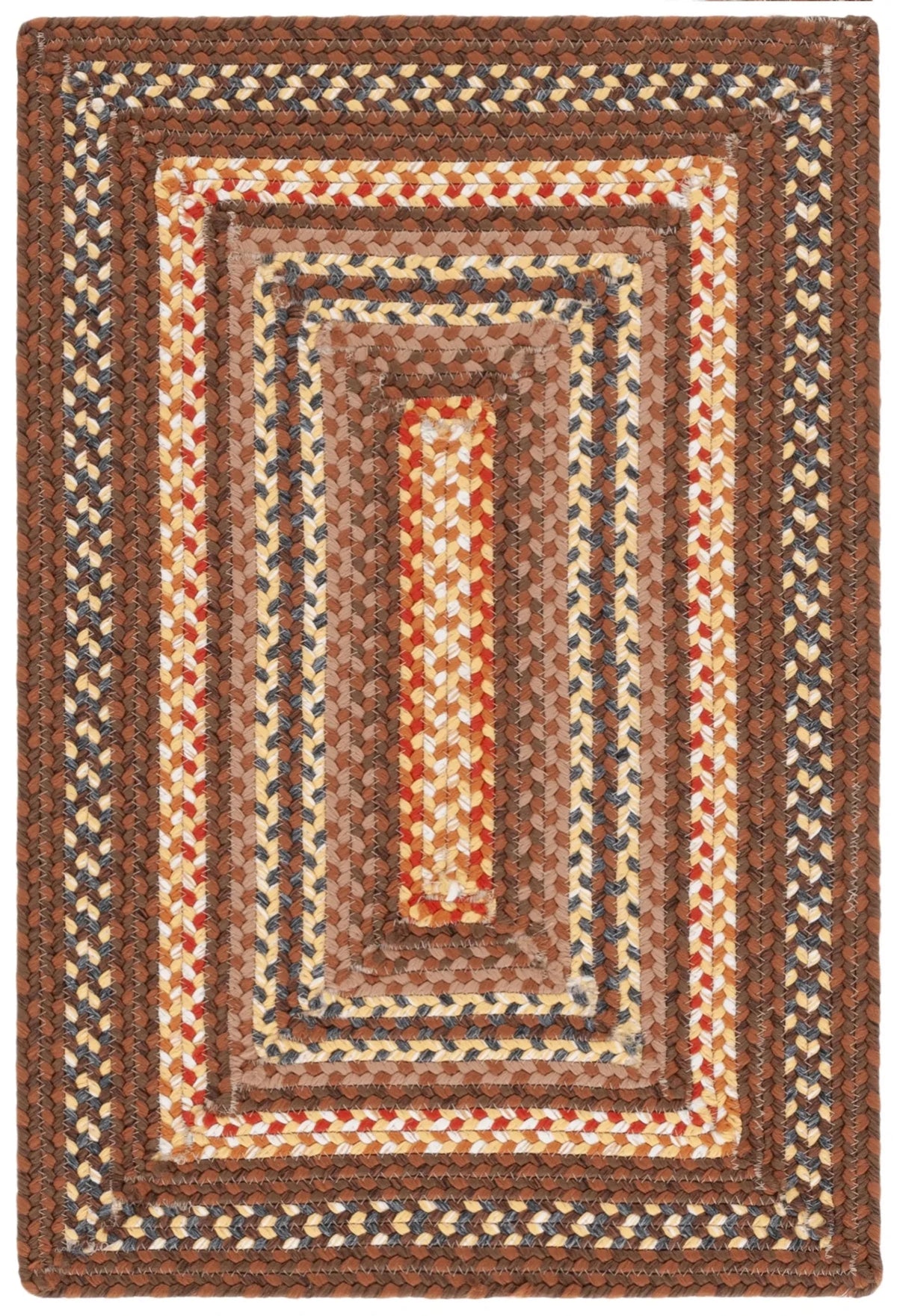Safavieh Braided 2'-0" x 3'-0" Rug in Brown / Light Brown