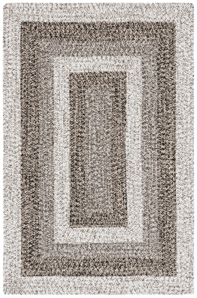 Safavieh Braided Brd318A Ivory/Black Rug.