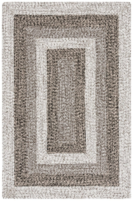 Safavieh Braided Brd318A Ivory/Black Rug.