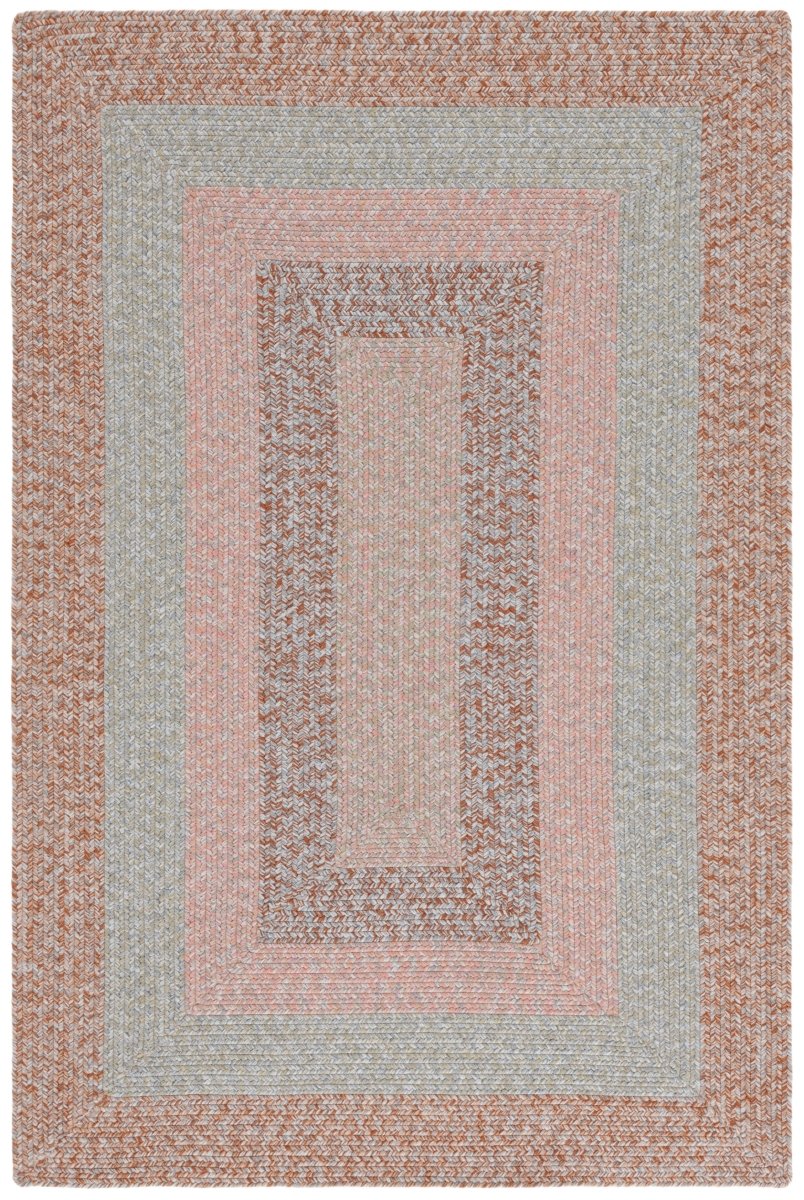 Safavieh Braided Brd318G Brown/Grey Pink Rug.