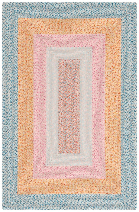Safavieh Braided Brd318J Aqua/Pink Rug.