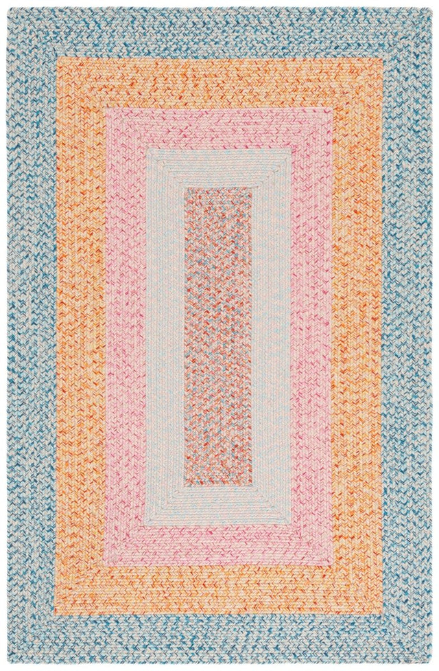 Safavieh Braided Brd318J Aqua/Pink Rug.