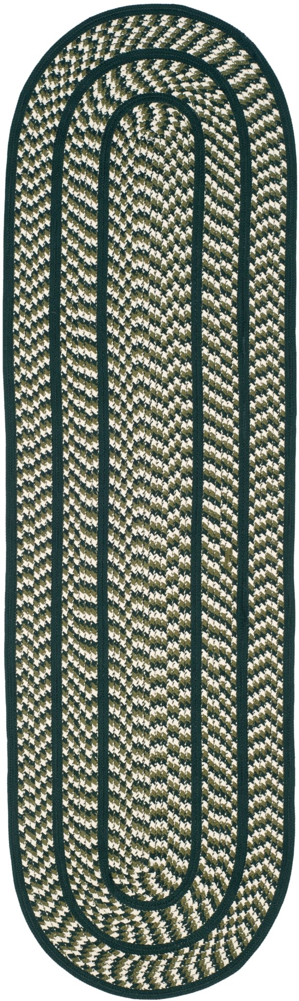 Safavieh Braided Brd401B Ivory/Dark Green Rug - Safavieh - brd401b - 3r