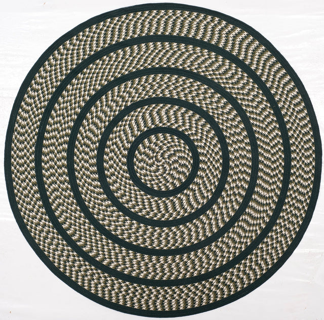 Safavieh Braided Brd401B Ivory/Dark Green Rug - Safavieh - brd401b - 3r