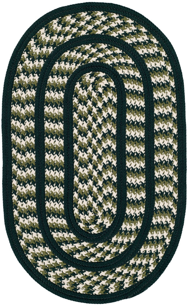 Safavieh Braided Brd401B Ivory/Dark Green Rug - Safavieh - brd401b - 6ov