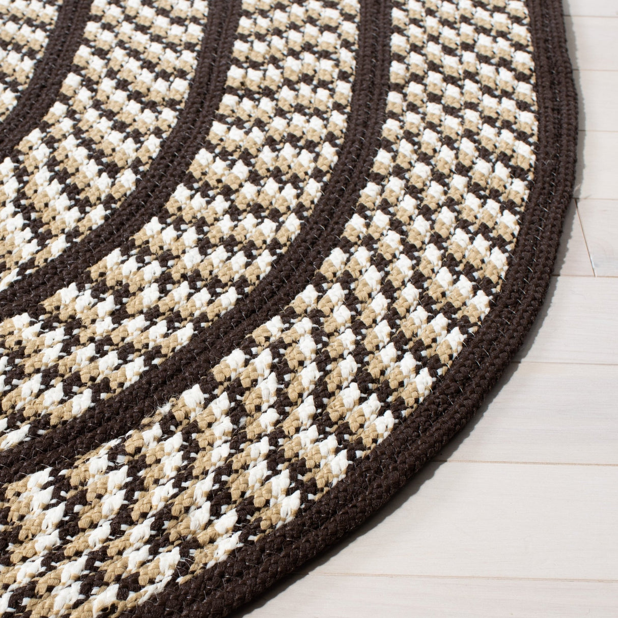 Safavieh Braided Brd401C Ivory/Black Rug - Safavieh - brd401c - 3r