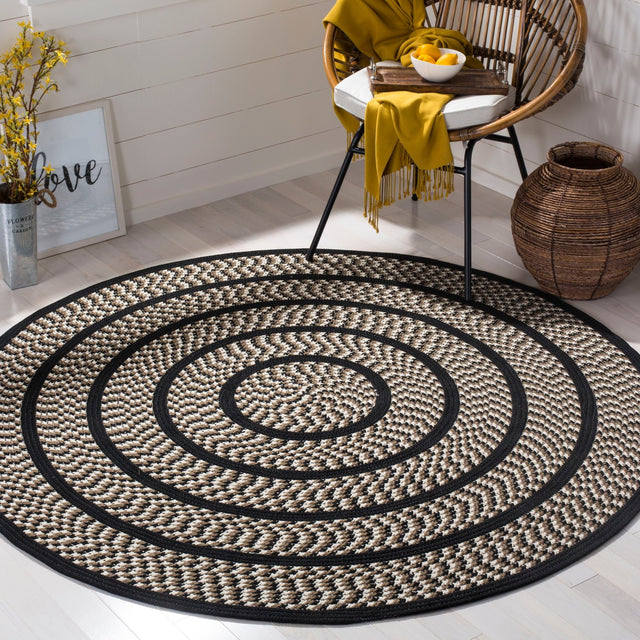 Safavieh Braided Brd401C Ivory/Black Rug - Safavieh - brd401c - 3r