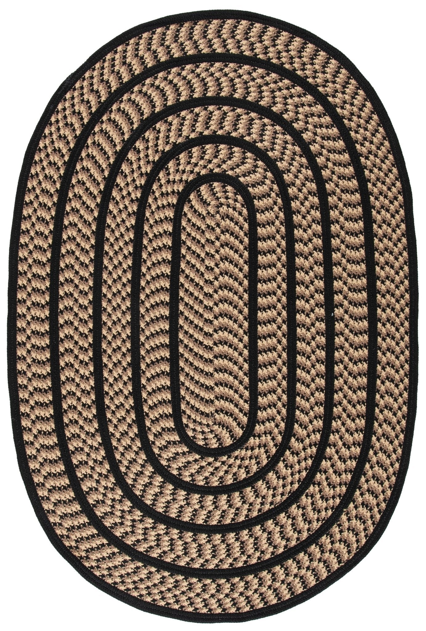 Safavieh Braided Brd401G Beige/Black Rug - Safavieh - brd401g - 5r
