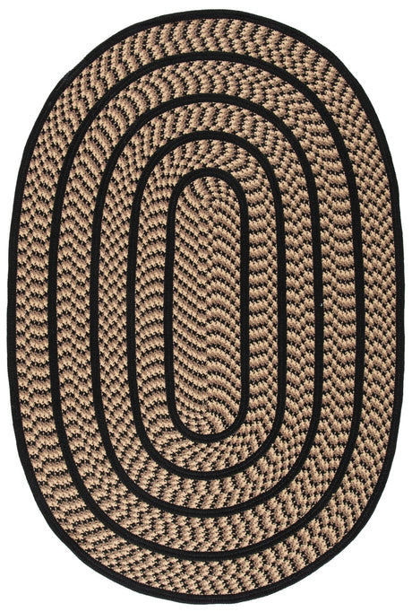 Safavieh Braided Brd401G Beige/Black Rug - Safavieh - brd401g - 5r