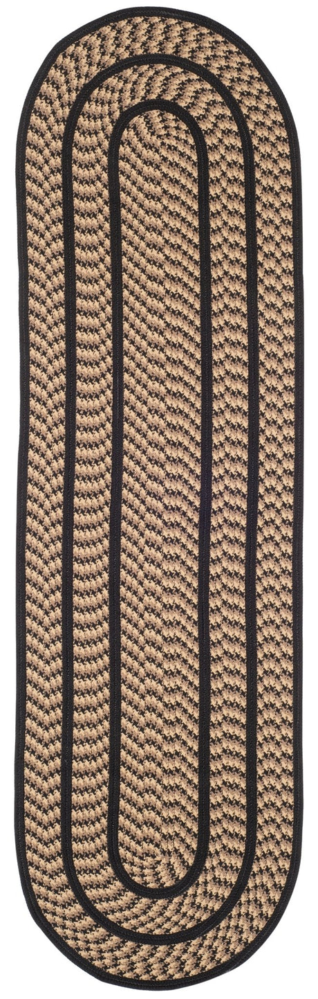 Safavieh Braided Brd401G Beige/Black Rug - Safavieh - brd401g - 5r