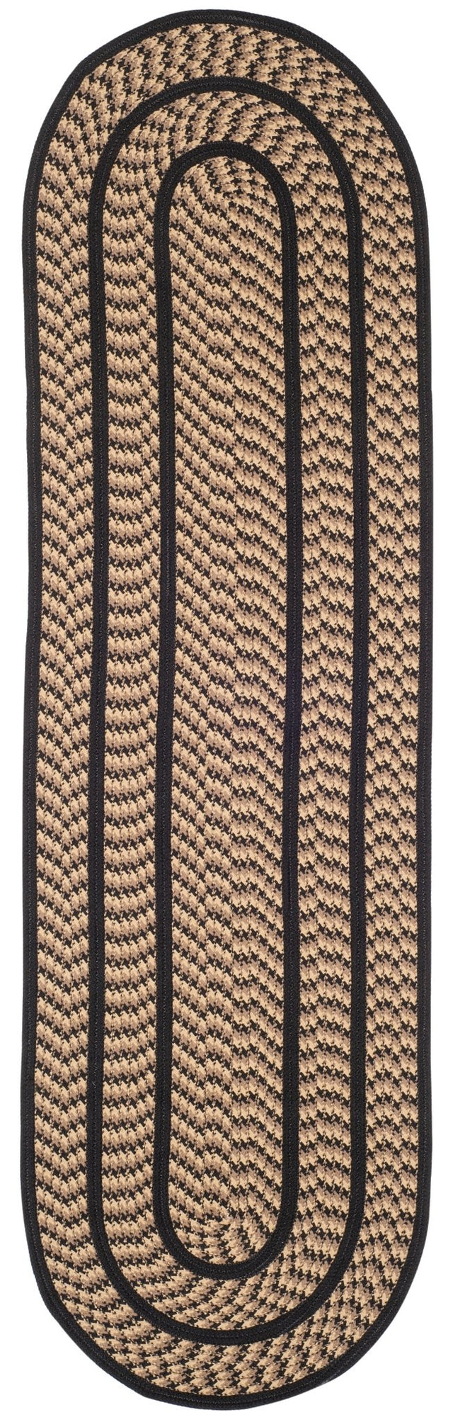 Safavieh Braided Brd401G Beige/Black Rug - Safavieh - brd401g - 5r