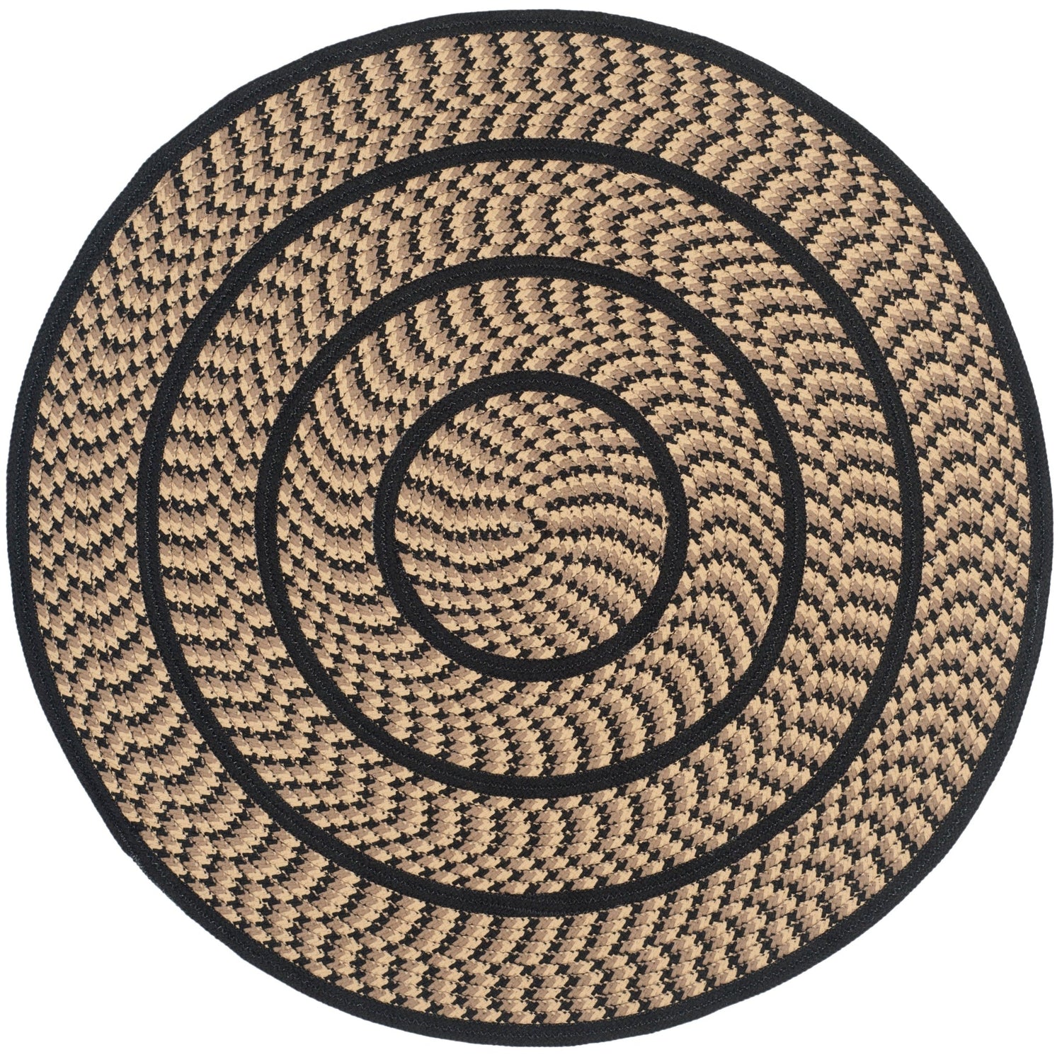 Safavieh Braided Brd401G Beige/Black Rug - Safavieh - brd401g - 5r