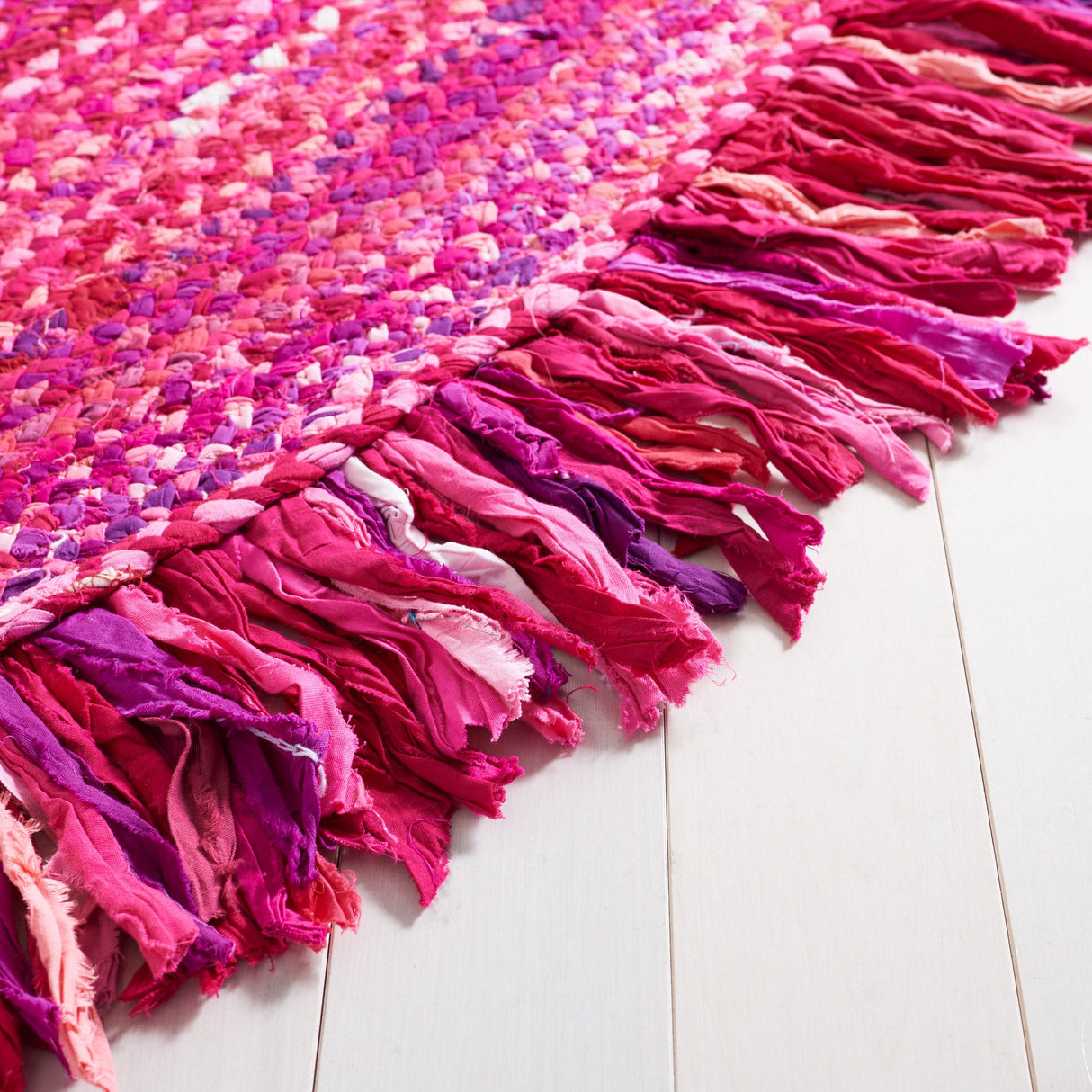 Safavieh Braided Brd451U Pink/Fuchsia Rug - Safavieh - brd451u - 3ov