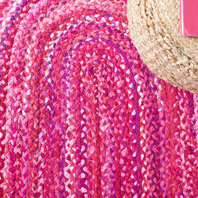 Safavieh Braided Brd451U Pink/Fuchsia Rug - Safavieh - brd451u - 3ov