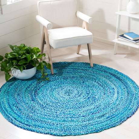 Safavieh Braided Brd452K Turquoise Rug.