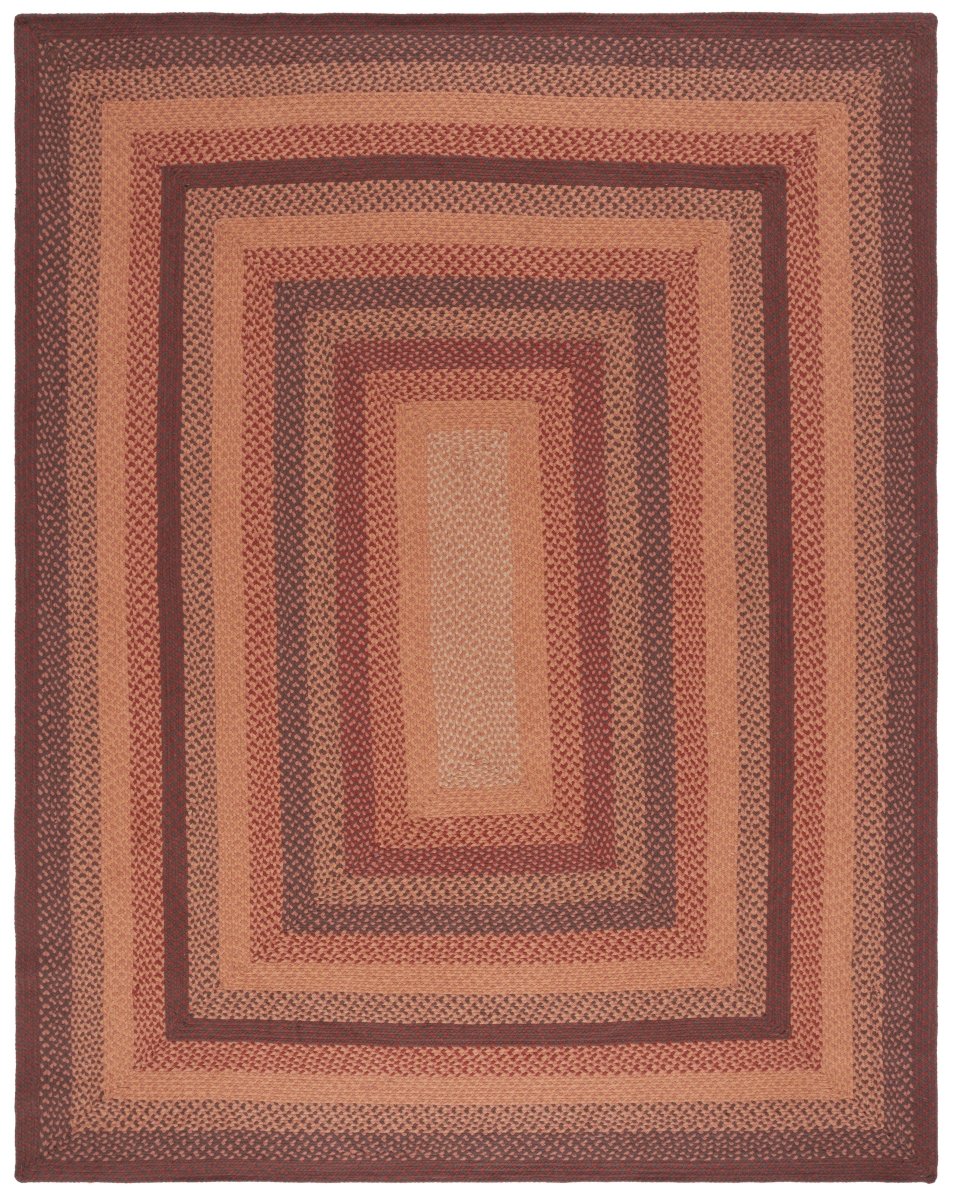 Safavieh Braided Brd651P Orange/Rust Rug.