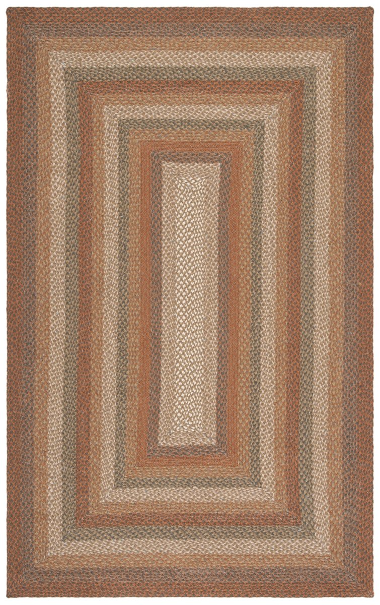 Safavieh Braided Brd652A Ivory/Green Rug.