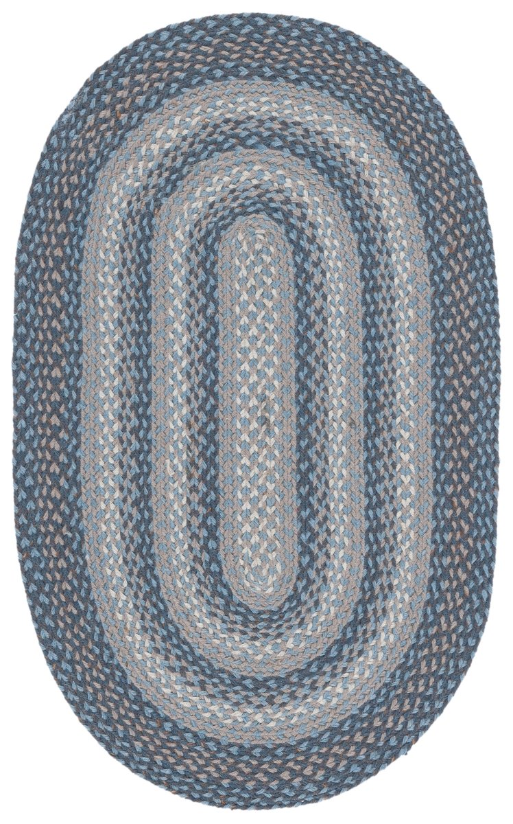 Safavieh Braided Brd652B Grey/Blue Rug.
