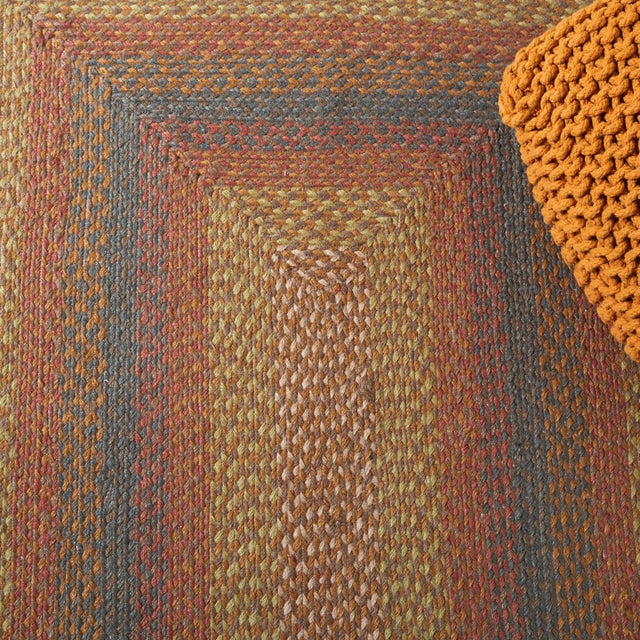 Safavieh Braided Brd652P Green/Rust Rug.