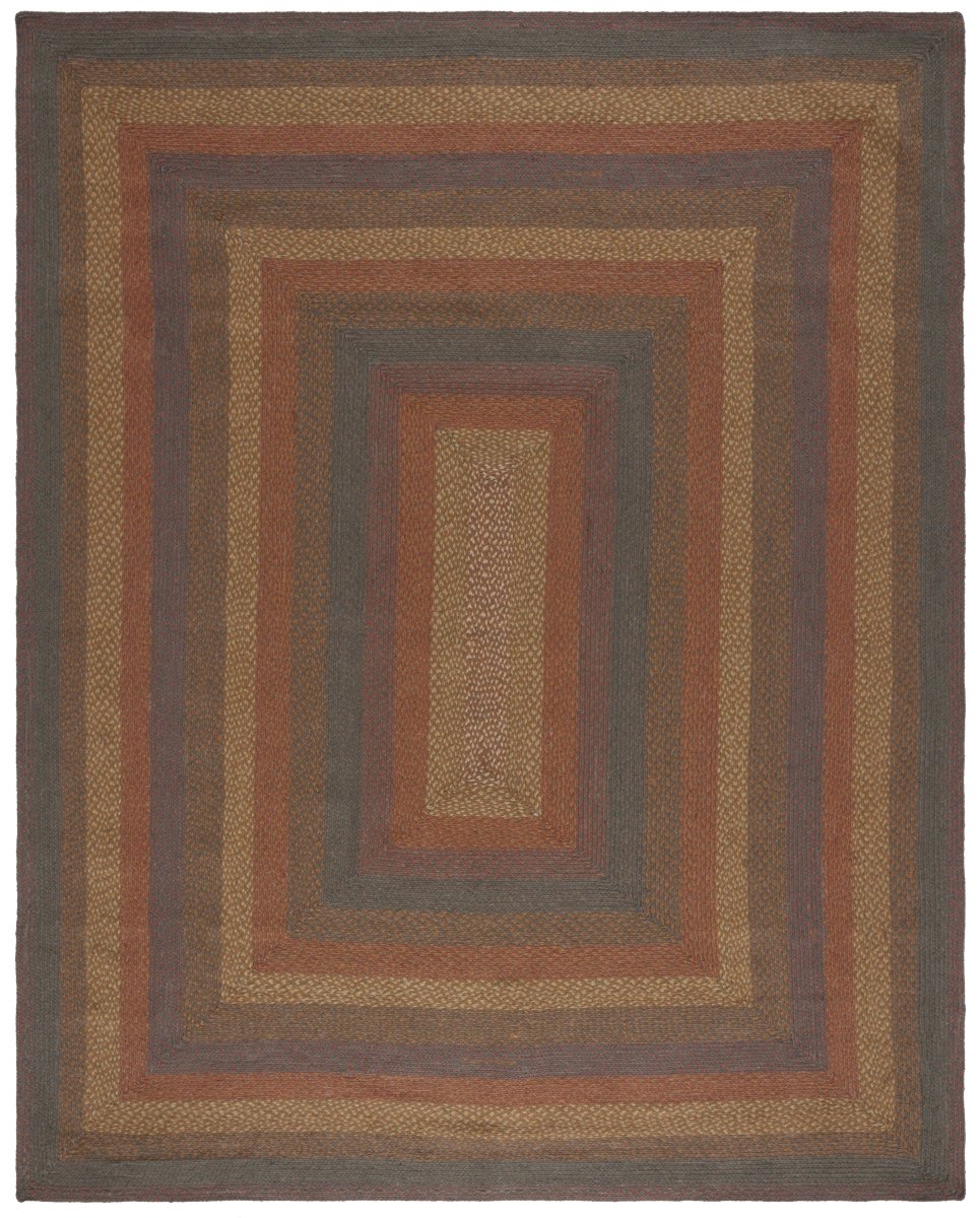 Safavieh Braided Brd652P Green/Rust Rug.