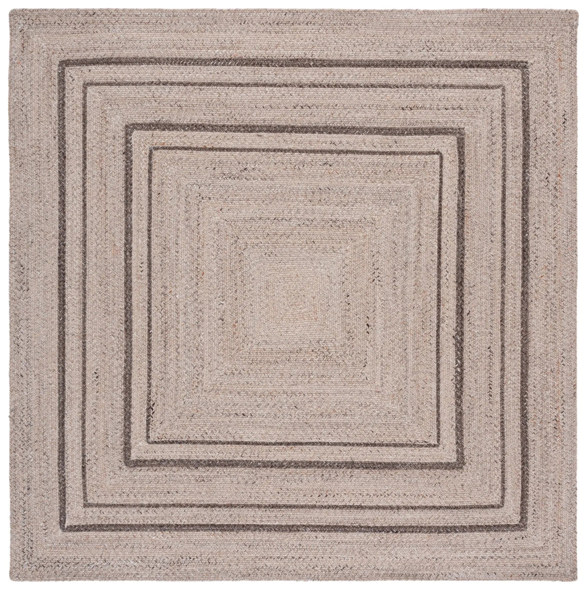Safavieh Braided 6'-0" x 6'-0" Rug in Beige / Brown