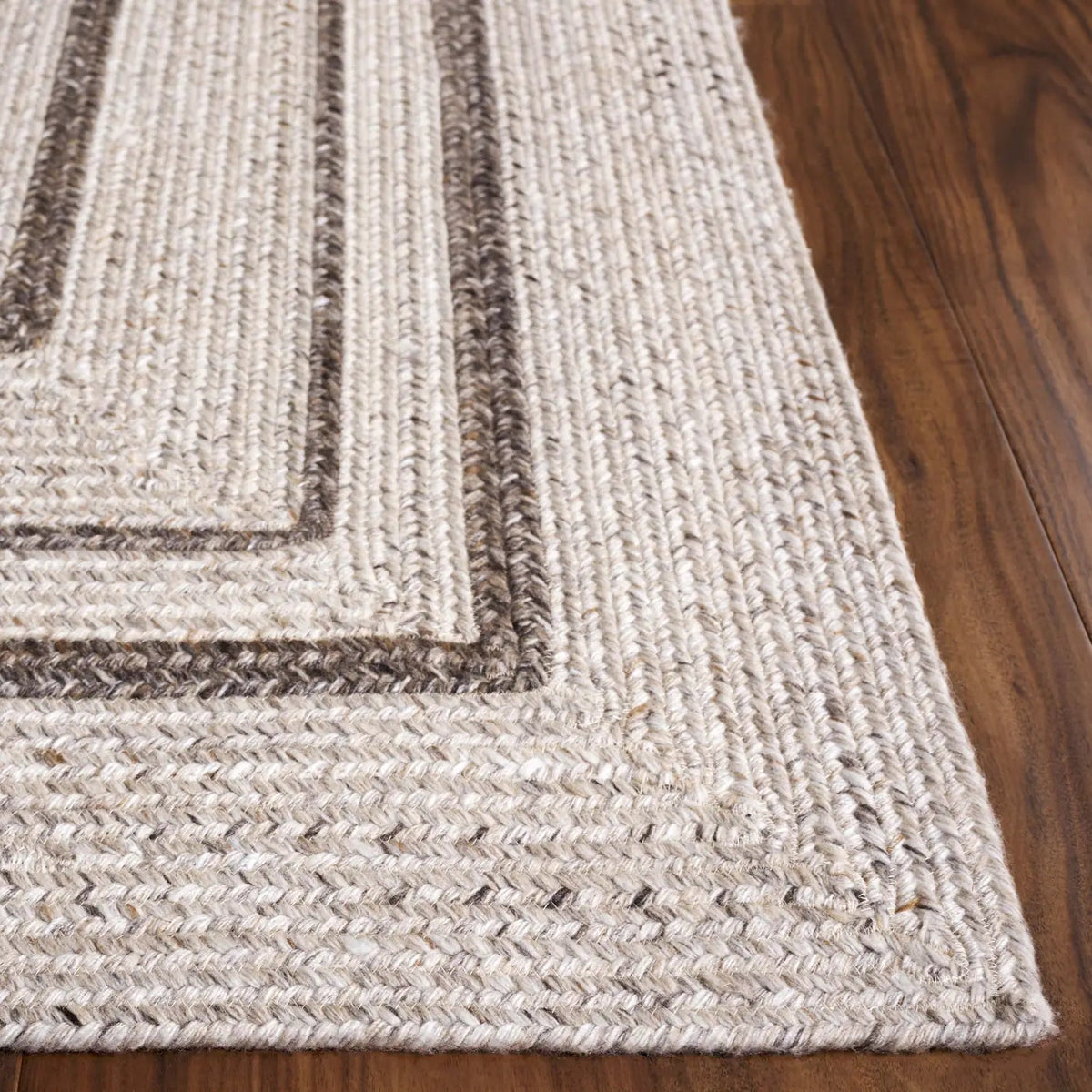 Safavieh Braided 4'-0" x 6'-0" Rug in Beige / Brown