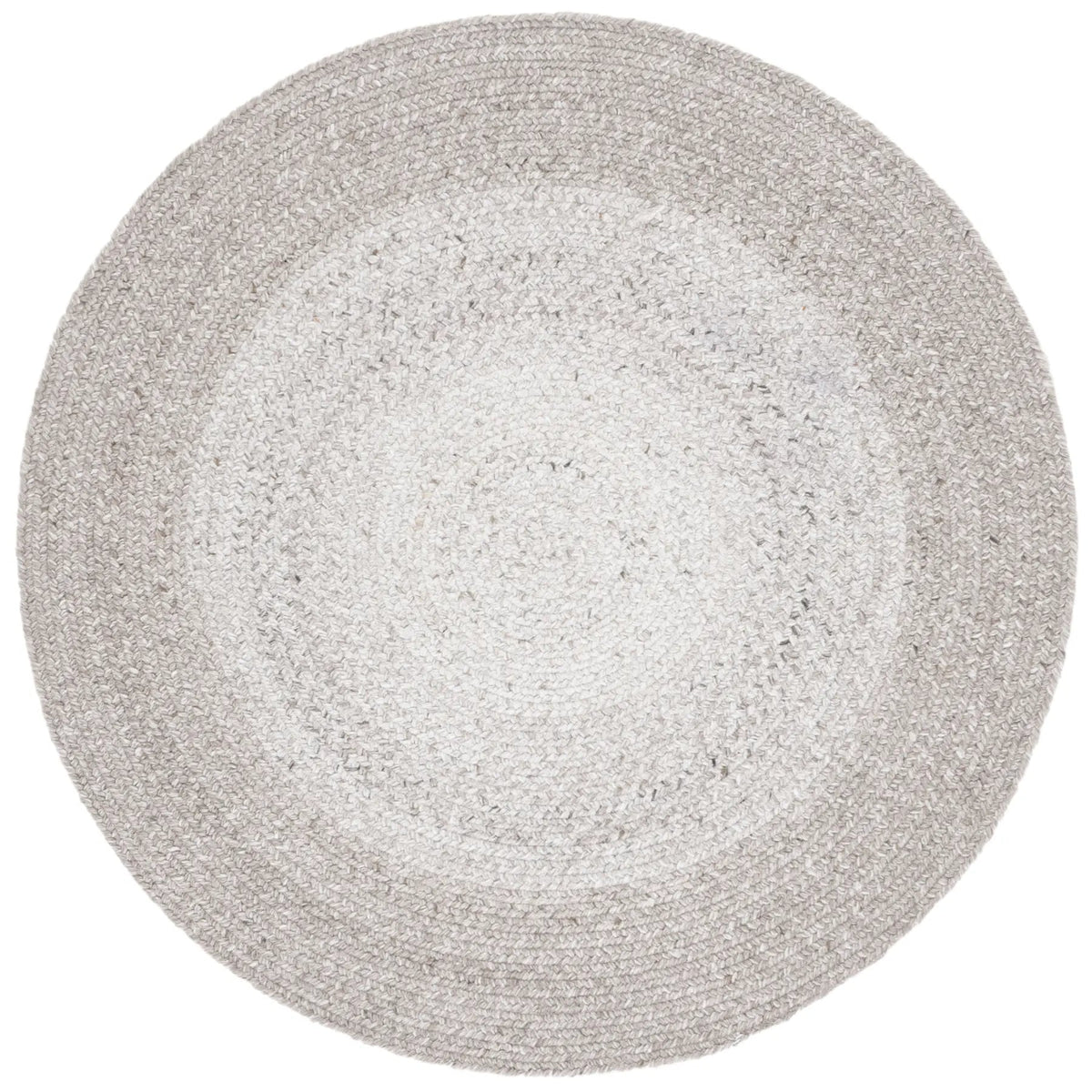 Safavieh Braided 3'-0" x 3'-0" Rug in Light Grey