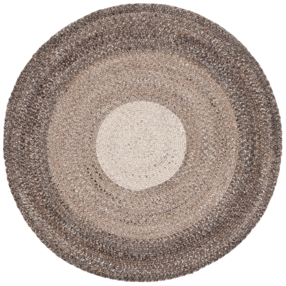 Safavieh Braided 3'-0" x 3'-0" Rug in Brown / Beige