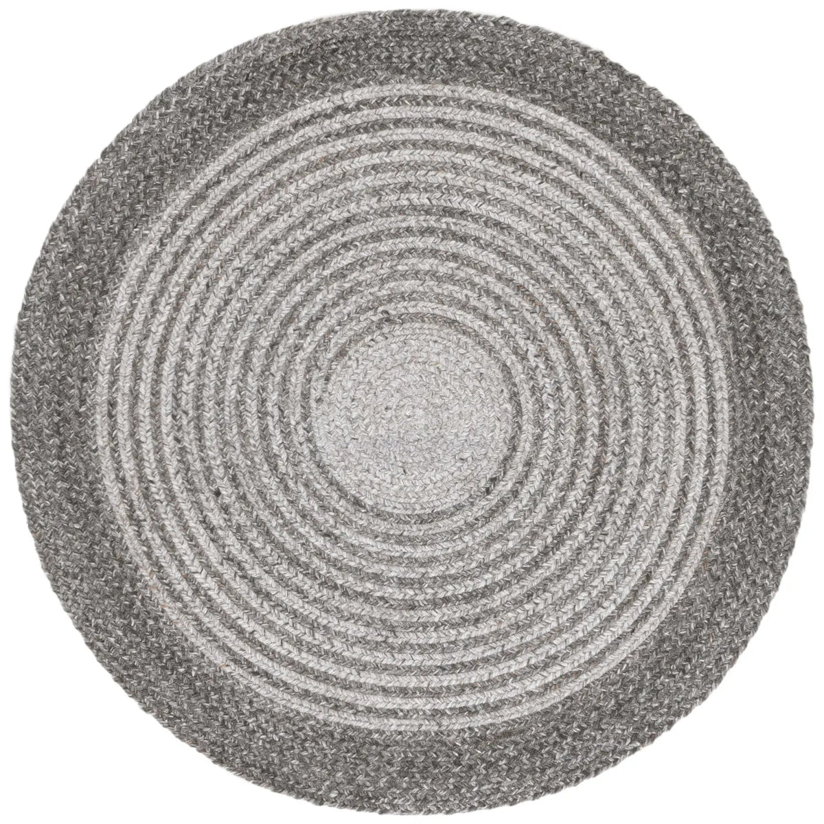 Safavieh Braided 3'-0" x 3'-0" Rug in Charcoal / Grey