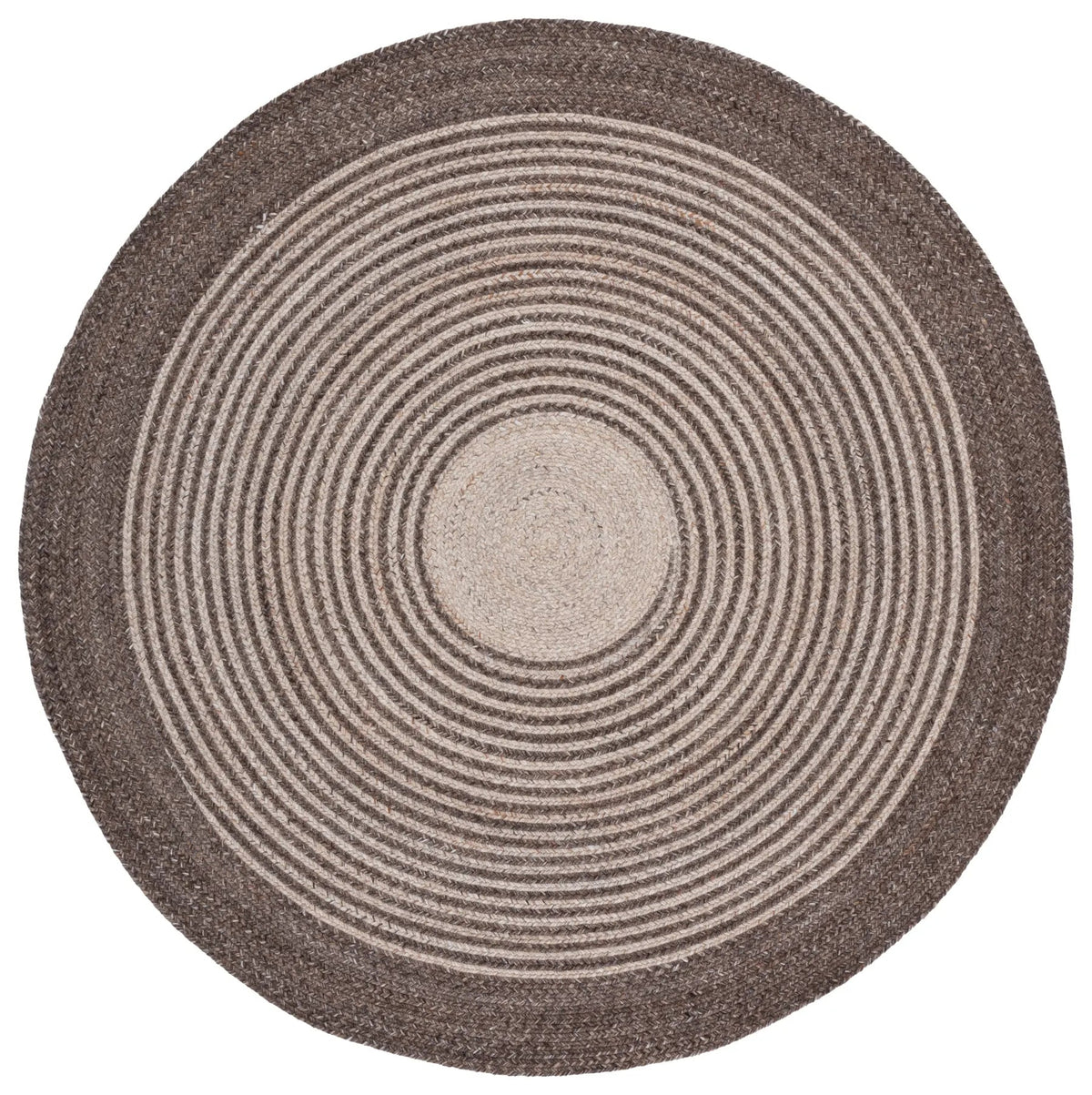 Safavieh Braided 5'-0" x 5'-0" Rug in Brown / Beige